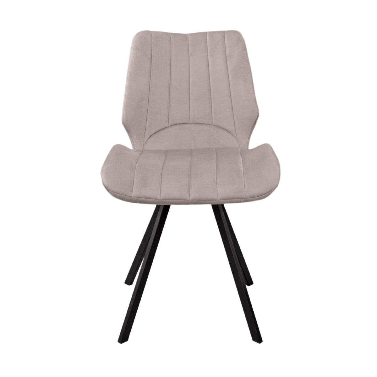 Orson Chair Velvet Beige + Black Legs - Image 2