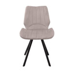 Orson Chair Velvet Beige + Black Legs - Image 2