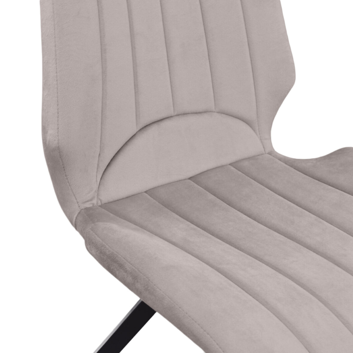 Orson Chair Velvet Beige + Black Legs - Image 5