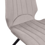 Orson Chair Velvet Beige + Black Legs - Image 5