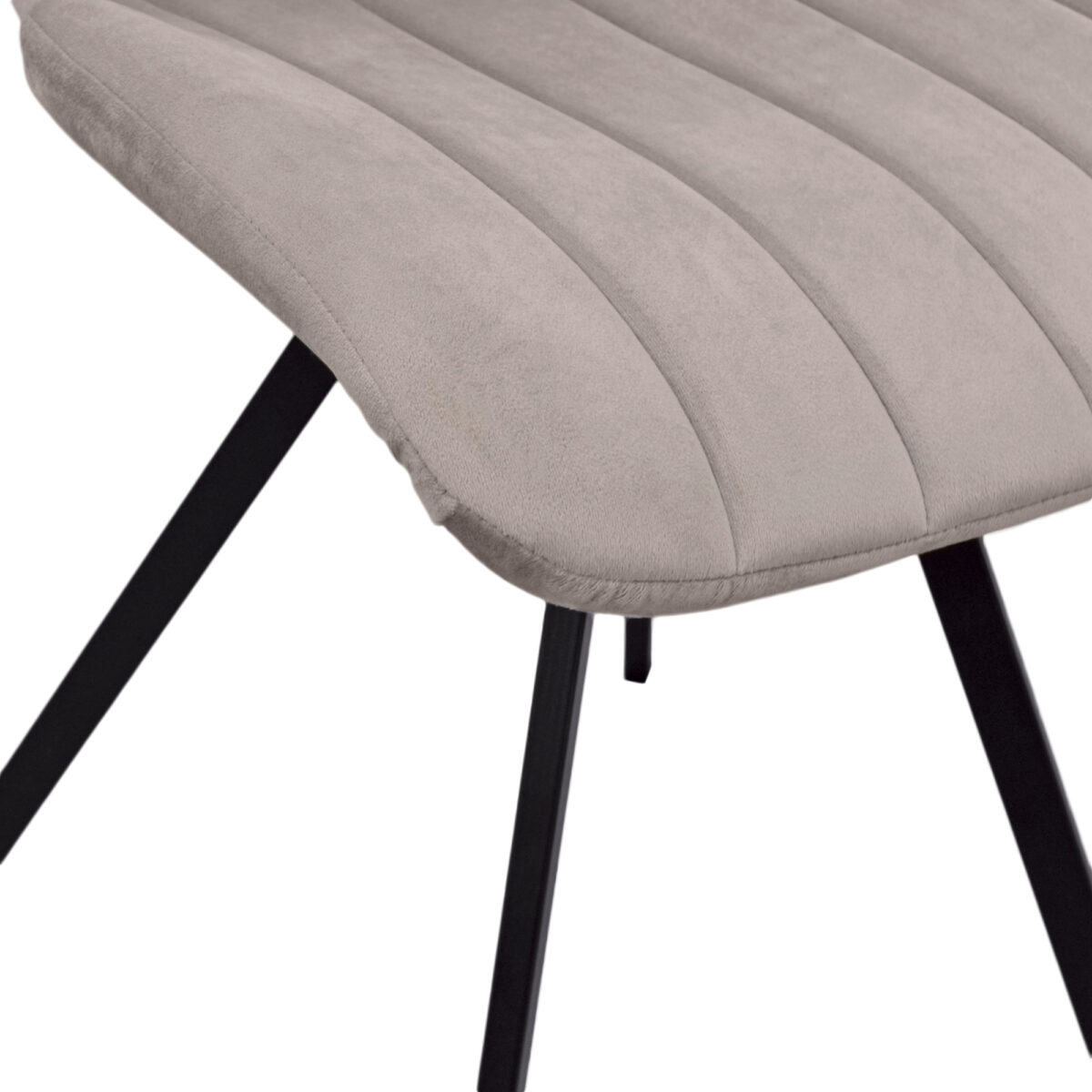 Orson Chair Velvet Beige + Black Legs - Image 6