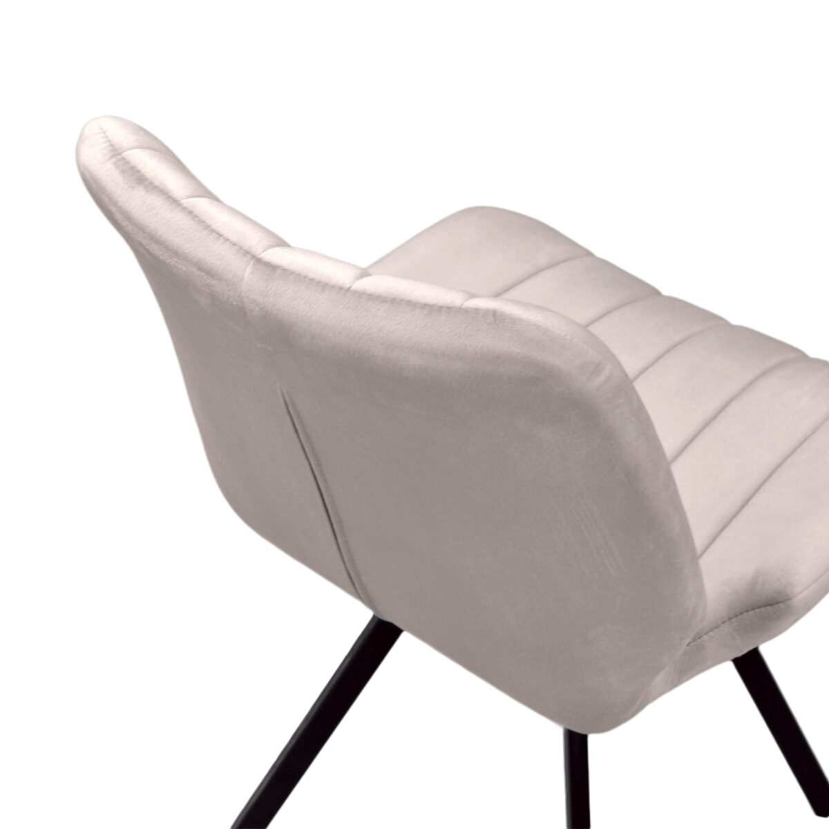 Orson Chair Velvet Beige + Black Legs - Image 7