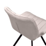Orson Chair Velvet Beige + Black Legs - Image 7