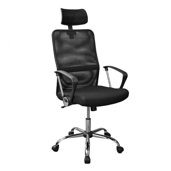 Office Armchair 6020-12/1 Black Discover ultimate comfort in your office with the 6020-12/1 Black armchair. This ergonomic chair features chrome metal armrests and nylon, providing adjustability and optimal support. Ideal for productive work, it boasts a modern and comfortable design. Perfect for any office!