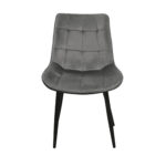 Hans Chair Velvet Dark Grey HLR21 + Black Legs - Image 2