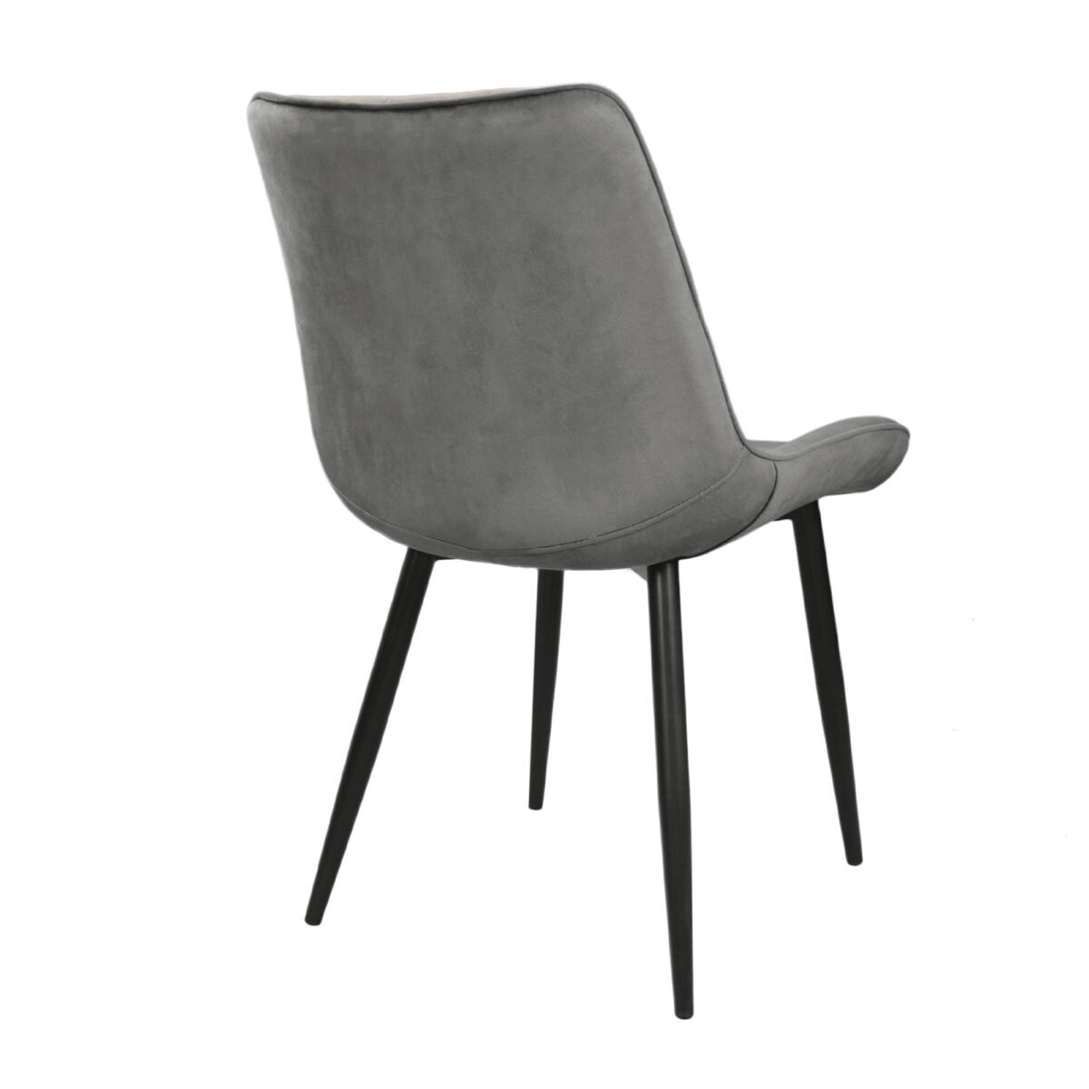 Hans Chair Velvet Dark Grey HLR21 + Black Legs - Image 4
