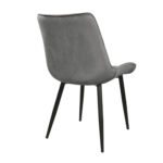 Hans Chair Velvet Dark Grey HLR21 + Black Legs - Image 4