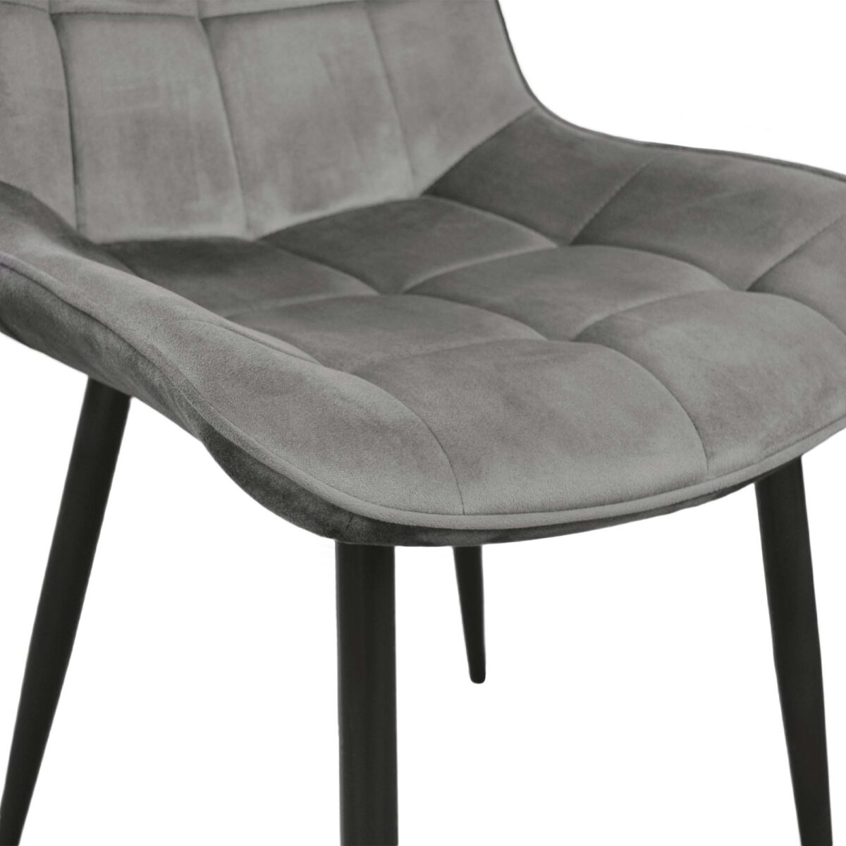 Hans Chair Velvet Dark Grey HLR21 + Black Legs - Image 5