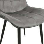 Hans Chair Velvet Dark Grey HLR21 + Black Legs - Image 5