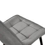 Hans Chair Velvet Dark Grey HLR21 + Black Legs - Image 7