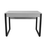 Small Grey/Black Desk Table 110x60cm - Image 3