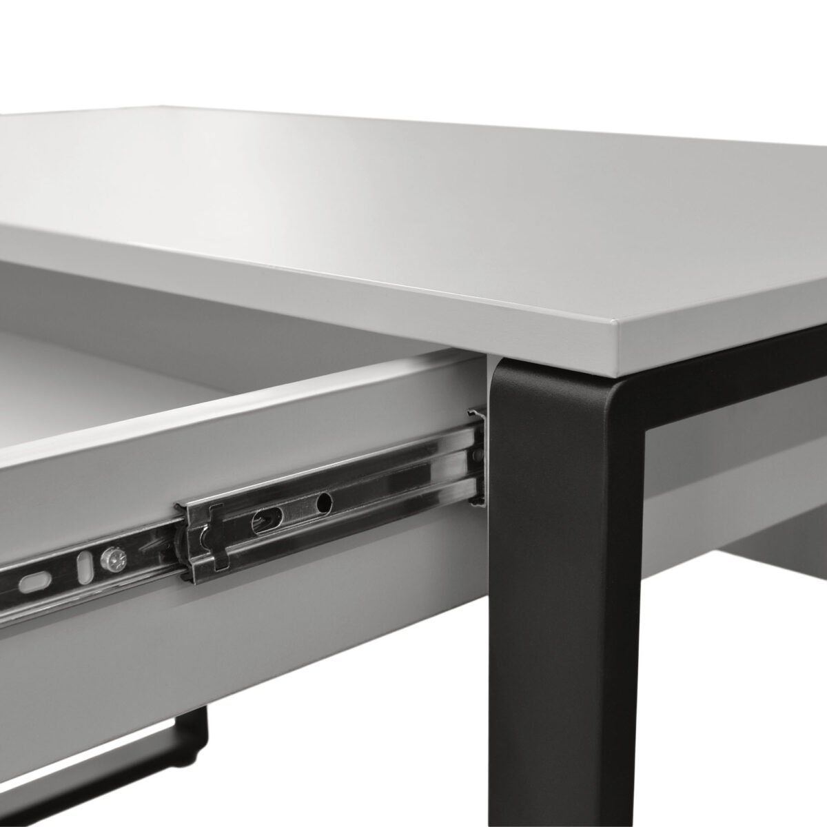 Small Grey/Black Desk Table 110x60cm - Image 6