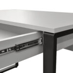 Small Grey/Black Desk Table 110x60cm - Image 6