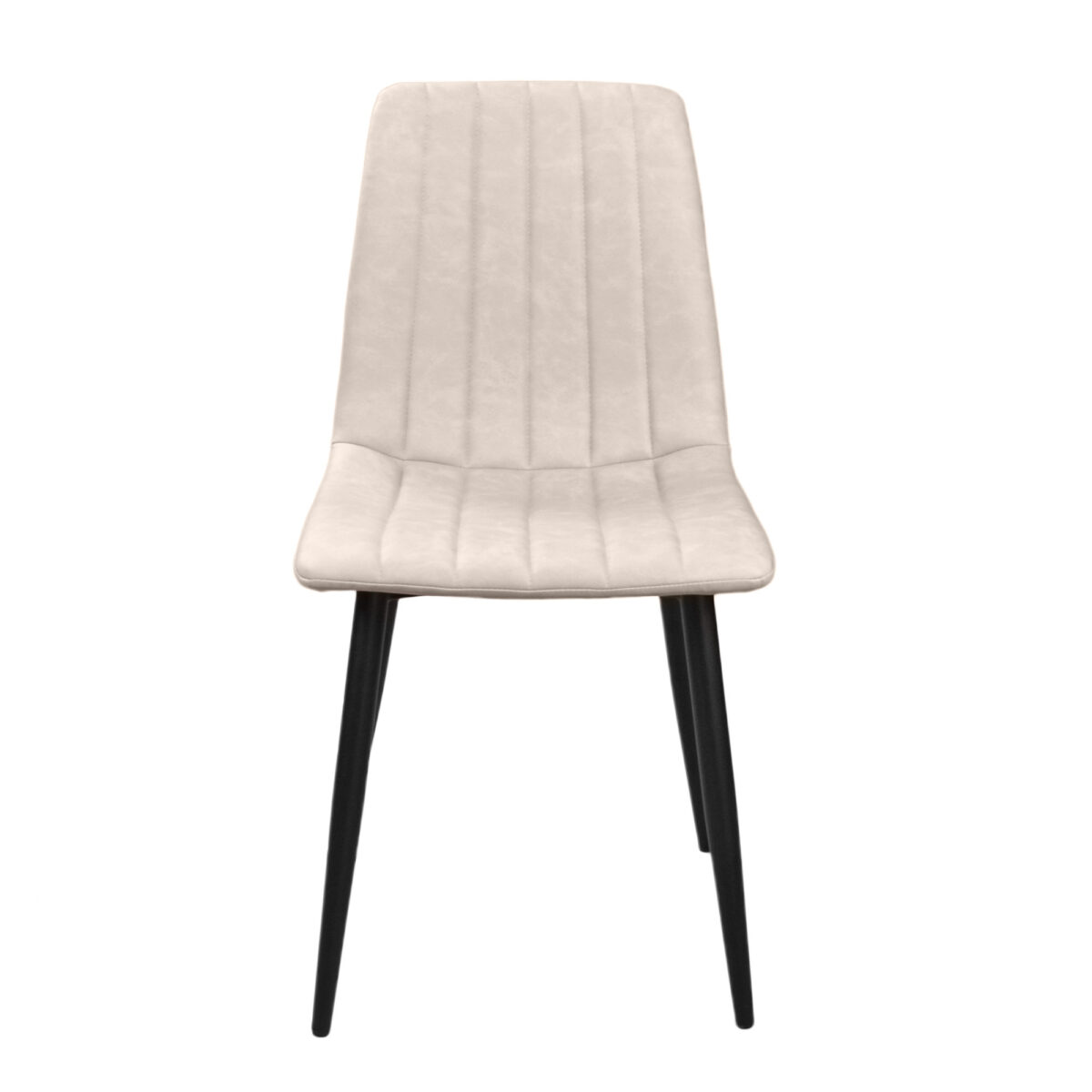 Dc-90p Eco-Leather Light Grey + Black Legs Chair - Image 4