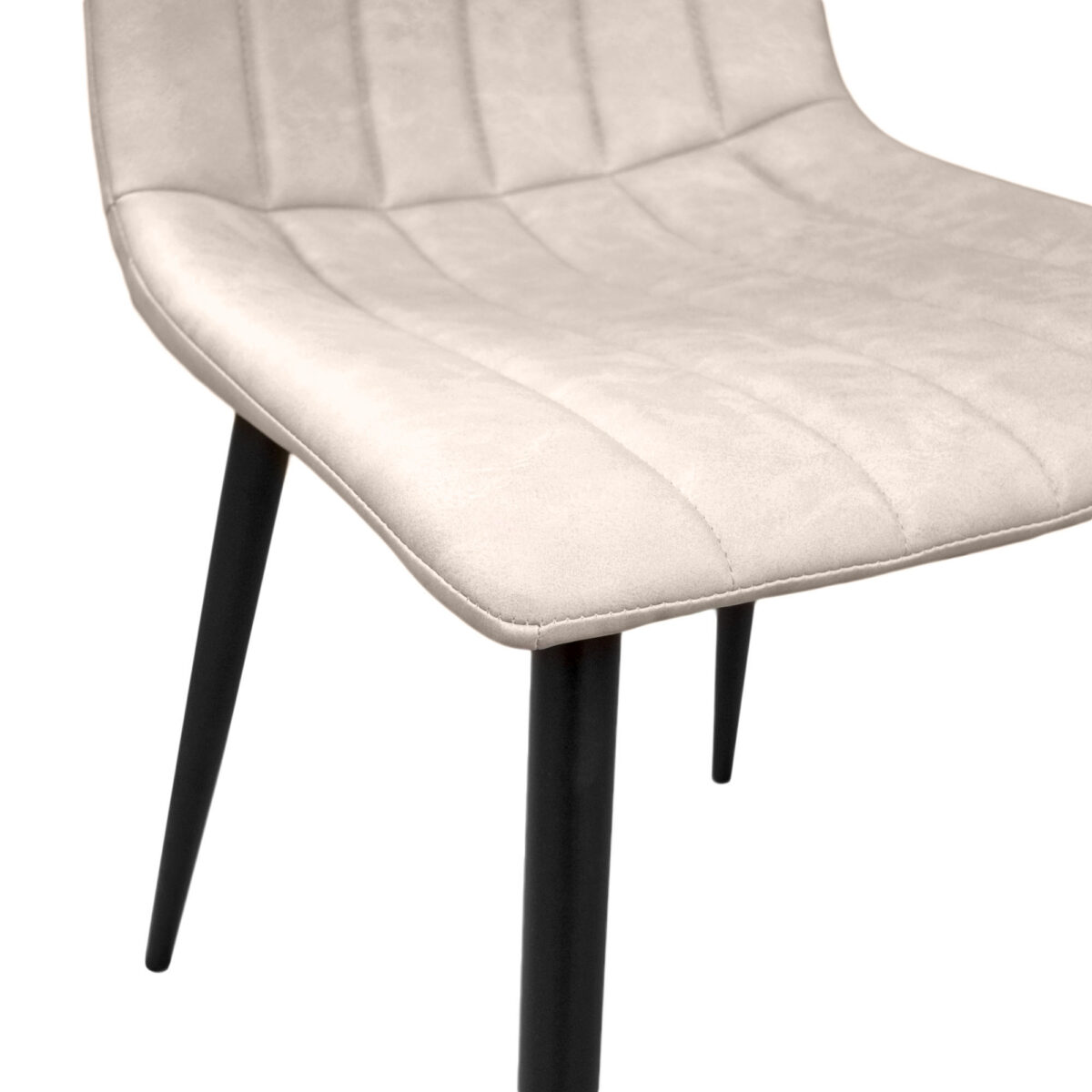 Dc-90p Eco-Leather Light Grey + Black Legs Chair - Image 5