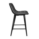 Laus Eco-Leather Black Bar Stool - Image 3