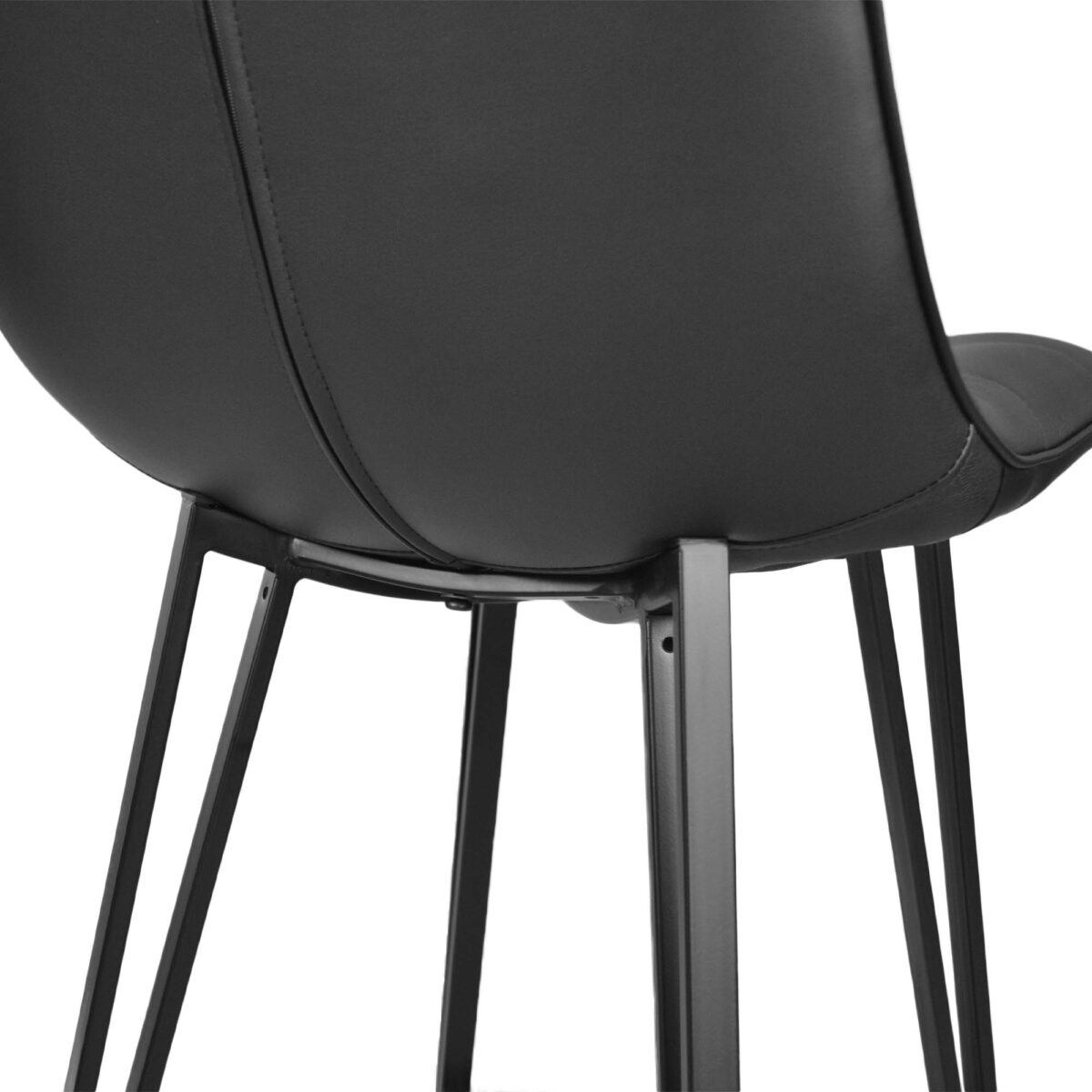Laus Eco-Leather Black Bar Stool - Image 6