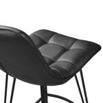 Laus Eco-Leather Black Bar Stool - Image 7
