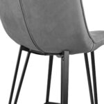 Laus Grey Velvet Bar Stool - Image 6