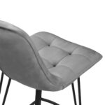Laus Grey Velvet Bar Stool - Image 7