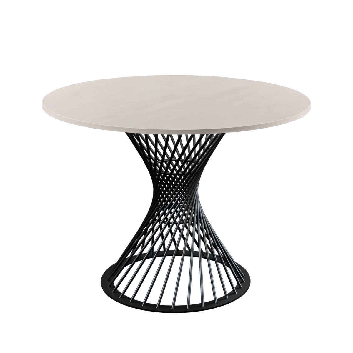 FELICIA Table Silk + Black Leg Ø100 Discover the FELICIA Silk+Black Leg Table, ideal for your kitchen! With a diameter of 100 cm, this modern table adds elegant style and functionality to any space. Don’t miss the opportunity to enhance your kitchen decor!