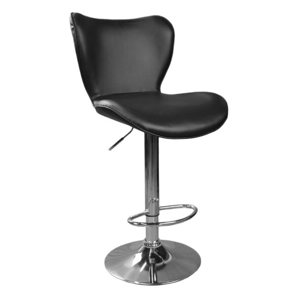 Bar Chair Sb-30 Black Discover the SB-30 Black bar chair, ideal for kitchen furniture. With a modern design, a chrome steel structure, and upholstery made of eco-leather, it offers comfort and adjustable height. Perfect for moments of relaxation, this chair combines style and functionality!