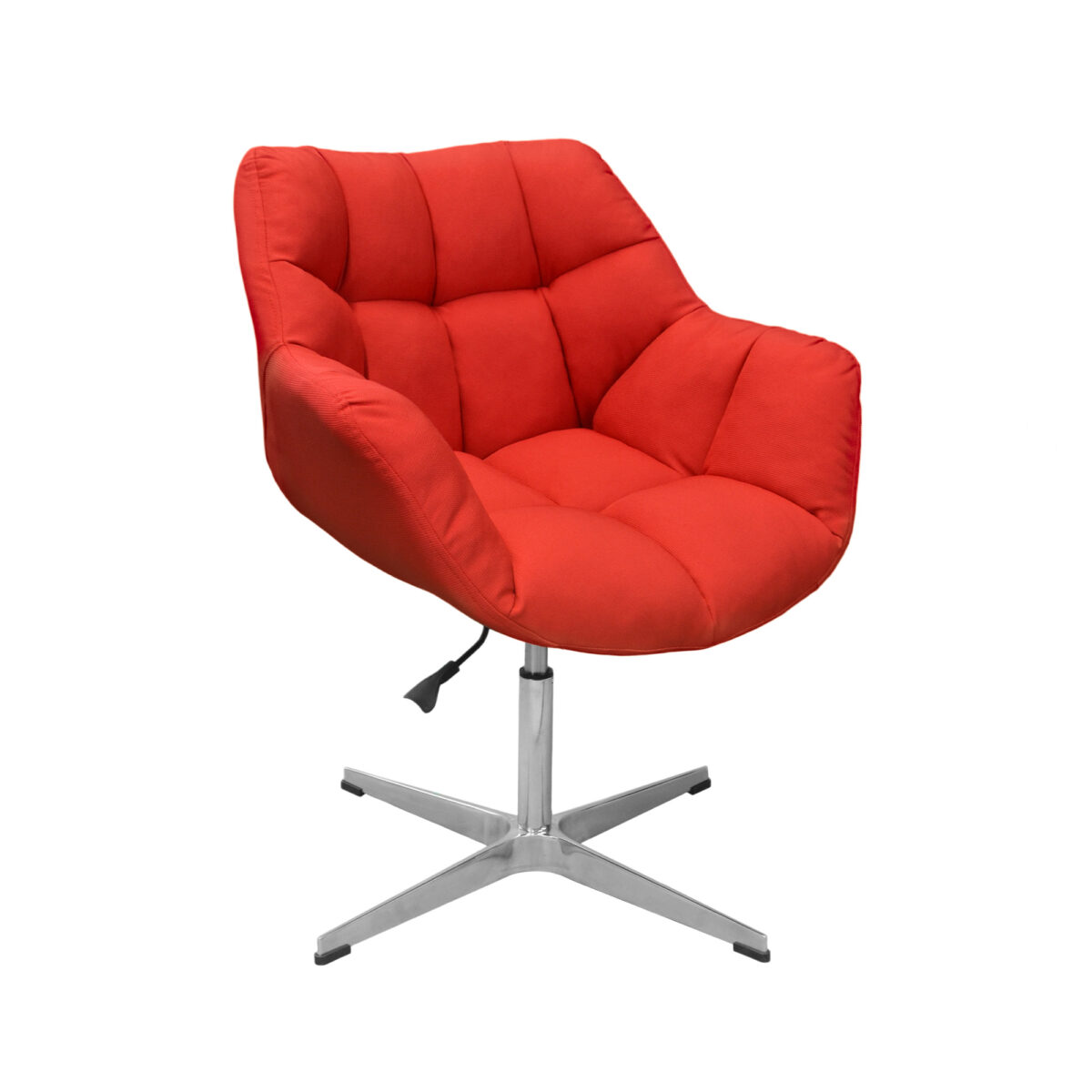 Scaun VENSAN PLUS CROSS~Red SM-11 Descoperiți fotoliul VENSAN PLUS CROSS Red SM-11, ideal pentru orice interior! Cu un design modern, tapiserie plăcută și picior din metal cromat, oferă confort și stil. Perfect pentru camera de zi sau birou, acest fotoliu va transforma spațiul dvs. într-un loc de vis!