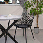 Chair SL-7019 Eco-Leather Black + Black Legs - Image 2