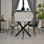 Chair SL-7019 Eco-Leather Green Chair + Black Legs - Image 2