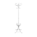 Venezia White Coat Rack Discover the Venezia White Coat Rack, perfect for your office or living room! With an elegant design made of painted metal, this 182 cm tall coat rack integrates seamlessly into any space, featuring 12 hooks and an umbrella stand. Choose functionality and style!