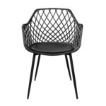 Chair SL-7019 Eco-Leather Black + Black Legs - Image 4