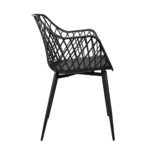 Chair SL-7019 Eco-Leather Black + Black Legs - Image 5