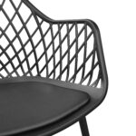 Chair SL-7019 Eco-Leather Black + Black Legs - Image 8