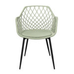 Chair SL-7019 Eco-Leather Green Chair + Black Legs - Image 4