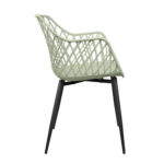 Chair SL-7019 Eco-Leather Green Chair + Black Legs - Image 5