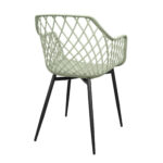 Chair SL-7019 Eco-Leather Green Chair + Black Legs - Image 6