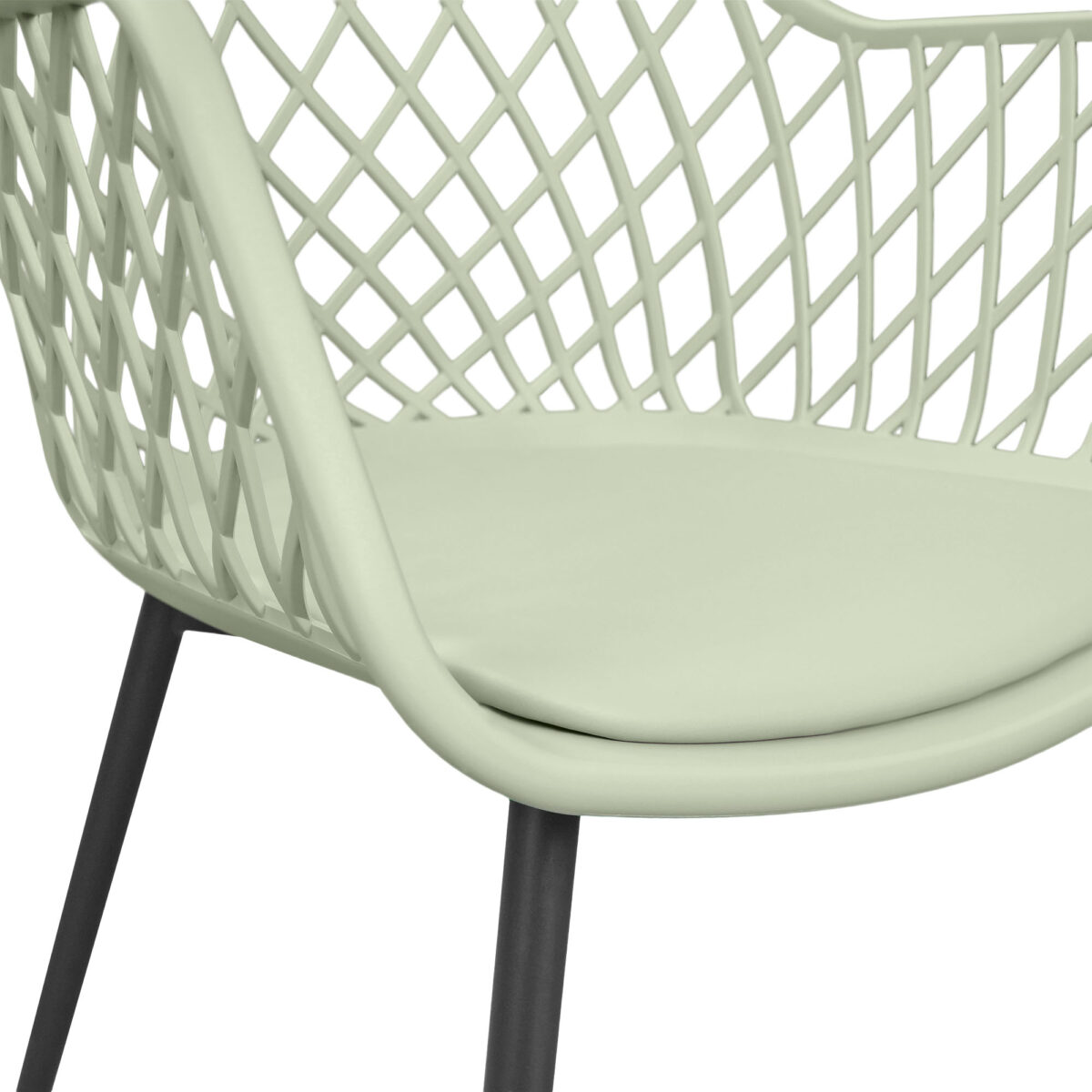 Chair SL-7019 Eco-Leather Green Chair + Black Legs - Image 7