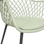 Chair SL-7019 Eco-Leather Green Chair + Black Legs - Image 7