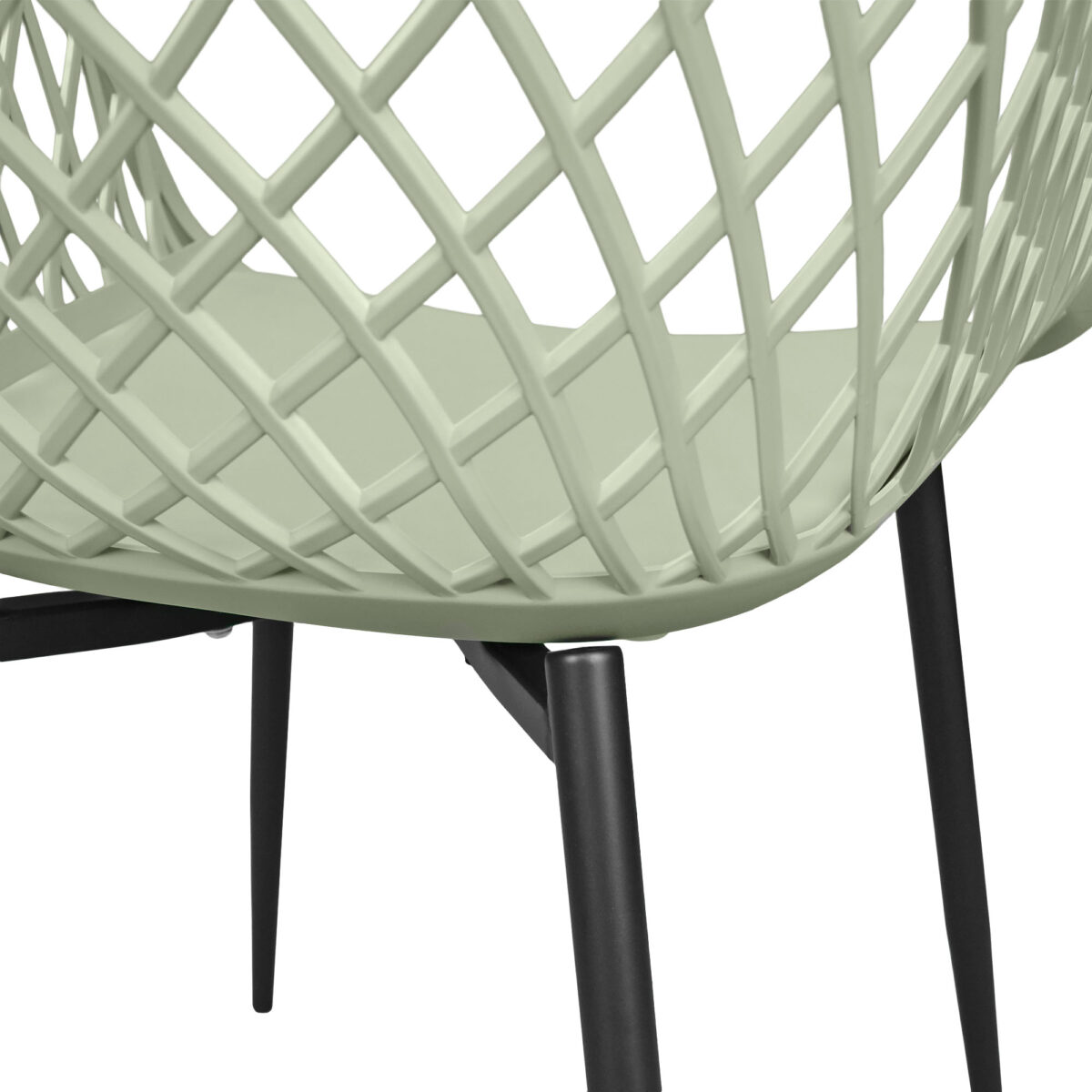 Chair SL-7019 Eco-Leather Green Chair + Black Legs - Image 9