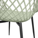 Chair SL-7019 Eco-Leather Green Chair + Black Legs - Image 9