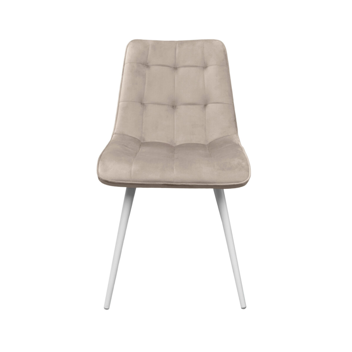 Capella (Hlr9) Camel Velvet + White Legs Chair - Image 3
