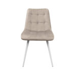 Capella (Hlr9) Camel Velvet + White Legs Chair - Image 3
