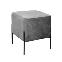 Grey Ottoman Stool 