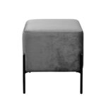 Grey Ottoman Stool - Image 2