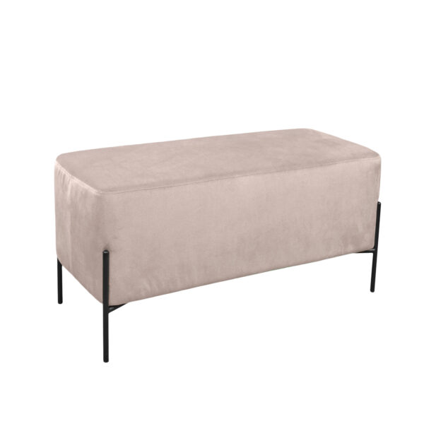 Beige Double Ottoman Stool 