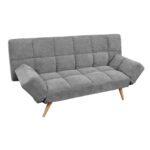 Lm-58 Dark Grey Velvet Extendable Sofa - Image 2