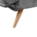 Lm-58 Dark Grey Velvet Extendable Sofa - Image 8