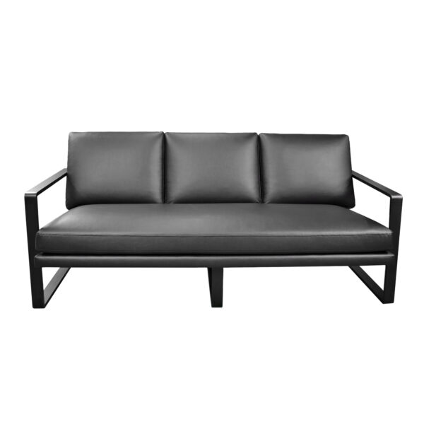 York 3-Seater Sofa Black Discover the York 3-Seater Black Sofa, perfect for a modern interior. Upholstered in eco-leather, with an elegant and comfortable design, this sofa provides excellent support. Available to order in various colors, the York is perfect for any space!