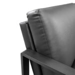 York 3-Seater Sofa Black - Image 7