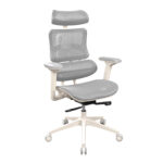 Office Armchair CM-B137AW-4 Grey-White Enhance your productivity with the CM-B137AW-4 office chair in shades of gray and white. It features a metal and plastic construction, upholstered in acrylic mesh, with adjustable mechanisms for optimal comfort. Ideal for work, it provides lumbar support and adjustable 3D armrests.